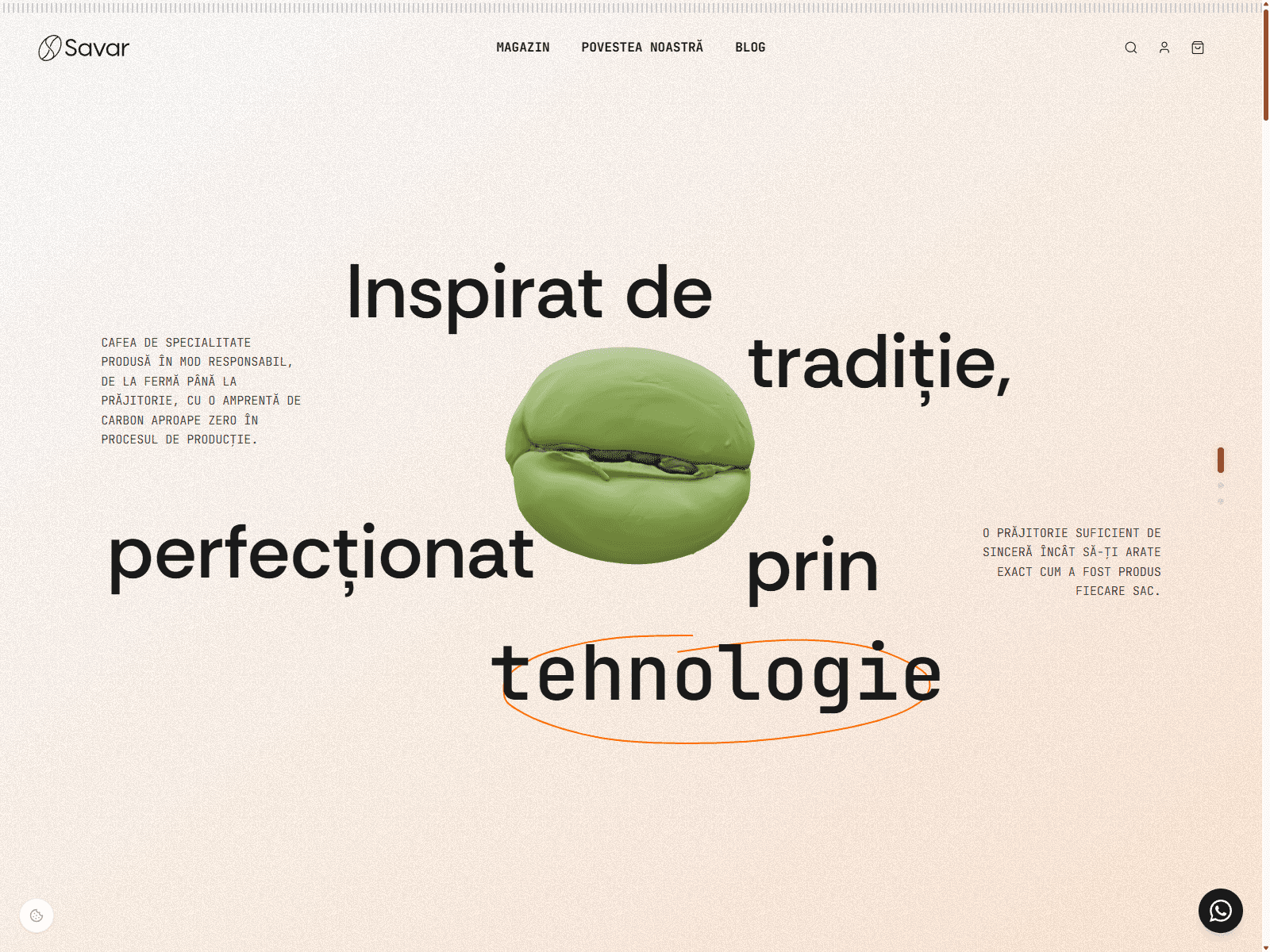 The product page with the story of the lot